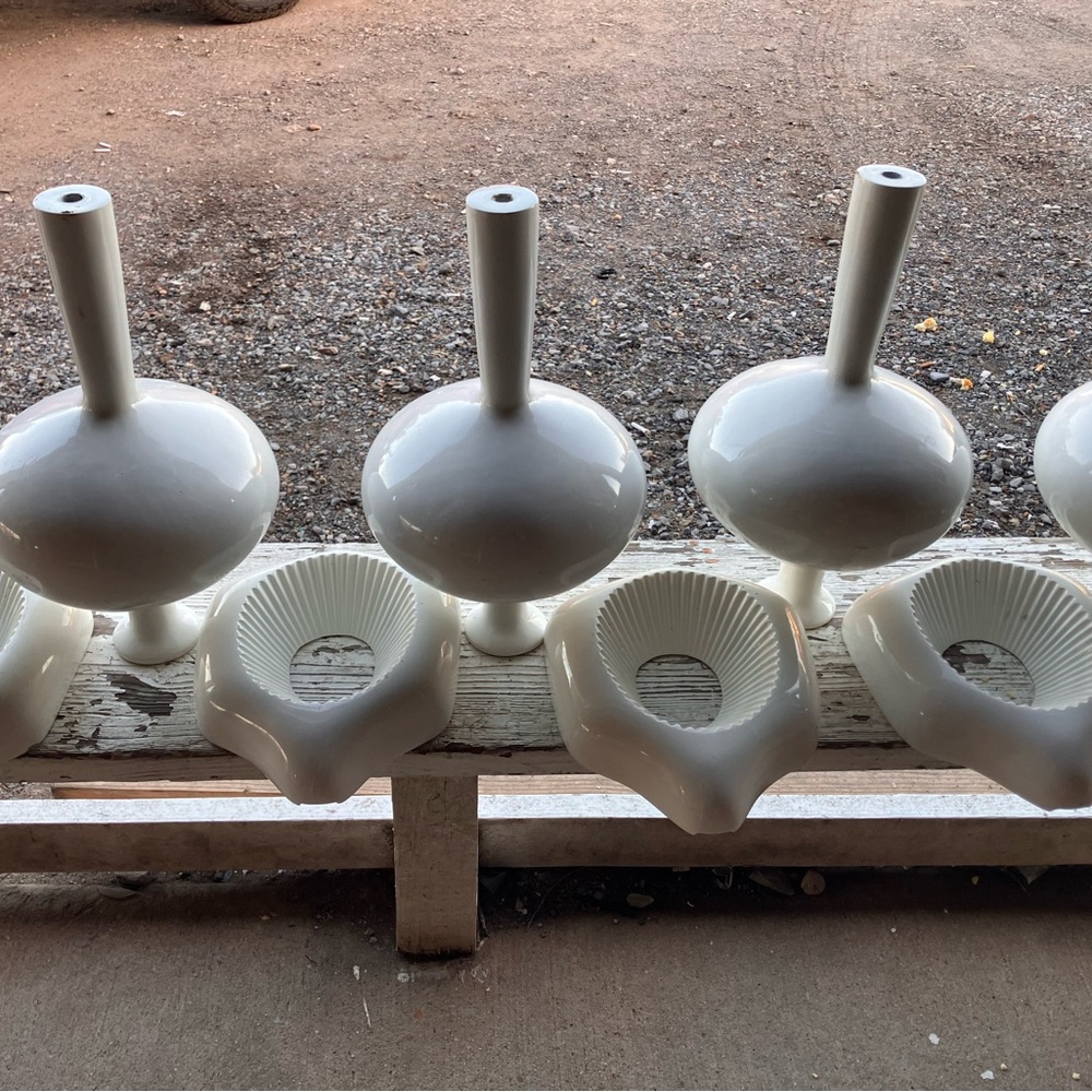 White Ceramic Vases lamp bases